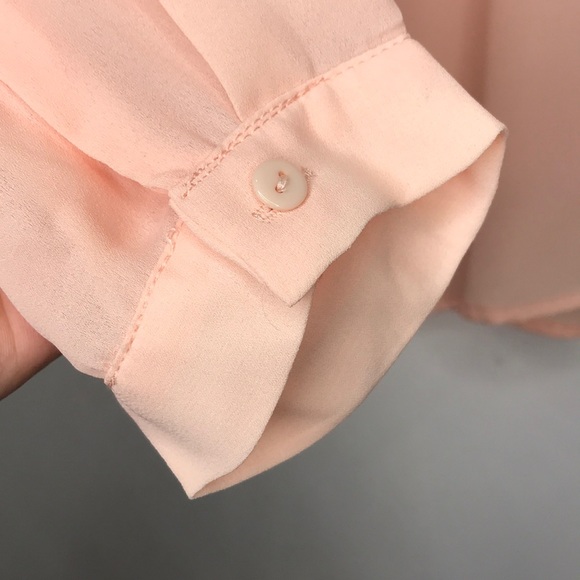NWTS - Lulus || XL || peach ruffle mock neck tie - Picture 3 of 9